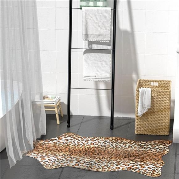 Leopard Rug Cheetah Print Rug Area Carpet Cute Western Decor Animal Skin Rugs - Picture 7 of 7